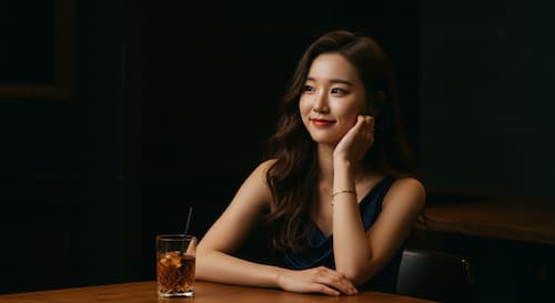 매니저에게 집착하며 선물을 건네는 50대 남성의 손